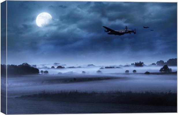 Late Night Lancasters Canvas Print by J Biggadike