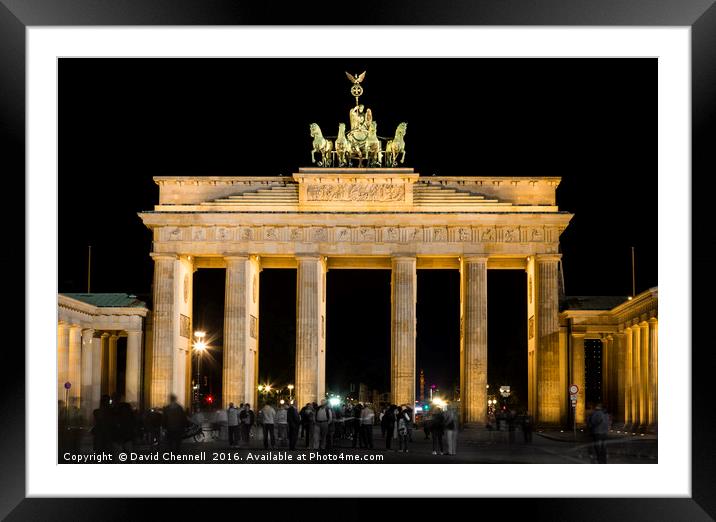 Brandenburg Gate Framed Mounted Print by David Chennell