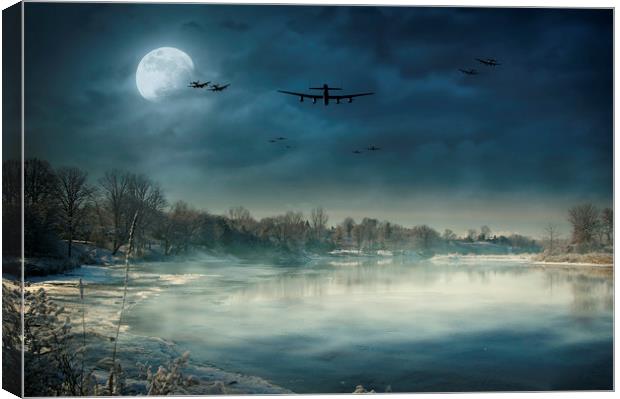 Winters Full Moon Canvas Print by J Biggadike