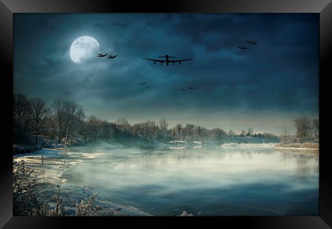 Winters Full Moon Framed Print by J Biggadike