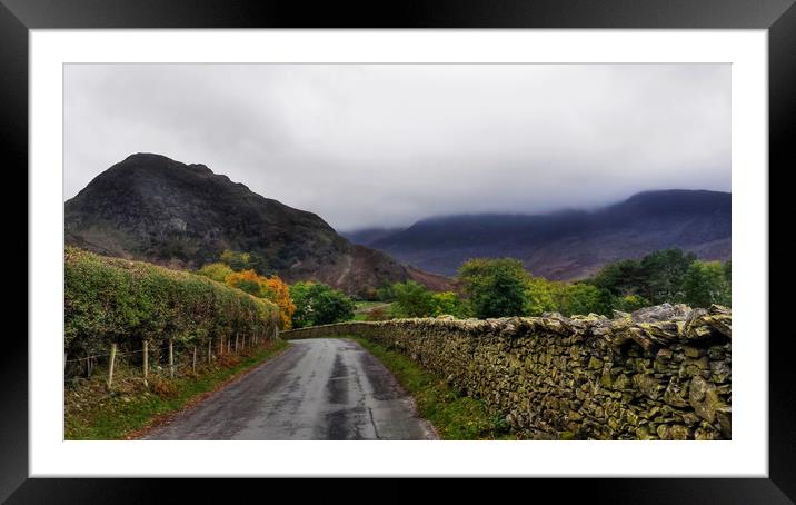 Crummock Water  Framed Mounted Print by Dave Leason