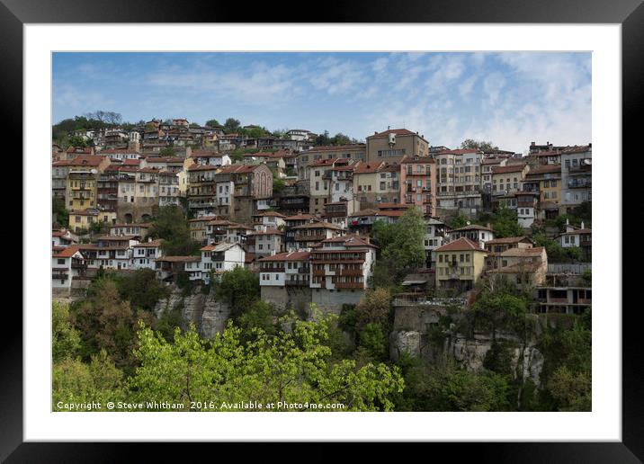 Veliko Tarnovo old town, Bulgaria.  Framed Mounted Print by Steve Whitham