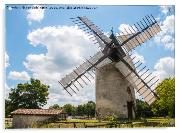 Windmill at Le Mayne Acrylic by sue boddington