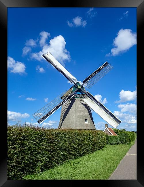 Netherland windmill Framed Print by Gail Johnson