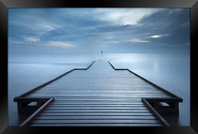Long exposure Lifeboat Jetty, Lytham St Annes Framed Print by Colin Jarvis