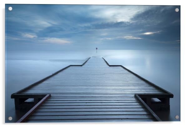 Long exposure Lifeboat Jetty, Lytham St Annes Acrylic by Colin Jarvis