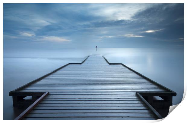 Long exposure Lifeboat Jetty, Lytham St Annes Print by Colin Jarvis