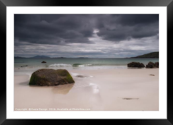 Stunning Light over Remote Huishinish Beach Framed Mounted Print by Kasia Design