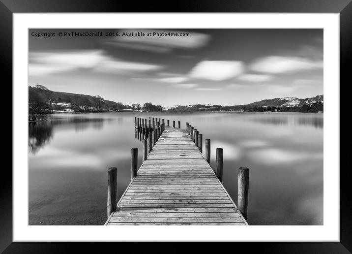 Monk Coniston Jetty, the UK Lake District Framed Mounted Print by Phil MacDonald