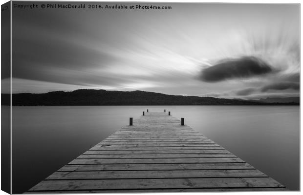 Windermere Jetty Sunset, the UK Lake District Canvas Print by Phil MacDonald