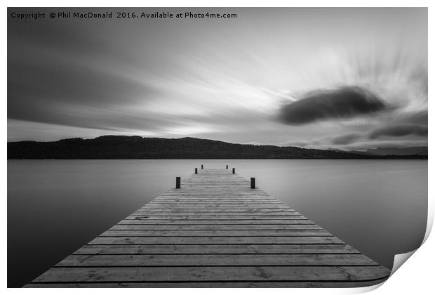 Windermere Jetty Sunset, the UK Lake District Print by Phil MacDonald