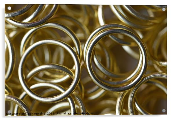 Gold Rings Acrylic by Simon Annable