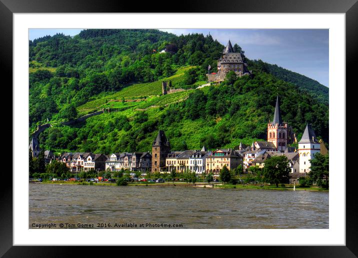Bacharach am Rhein Framed Mounted Print by Tom Gomez