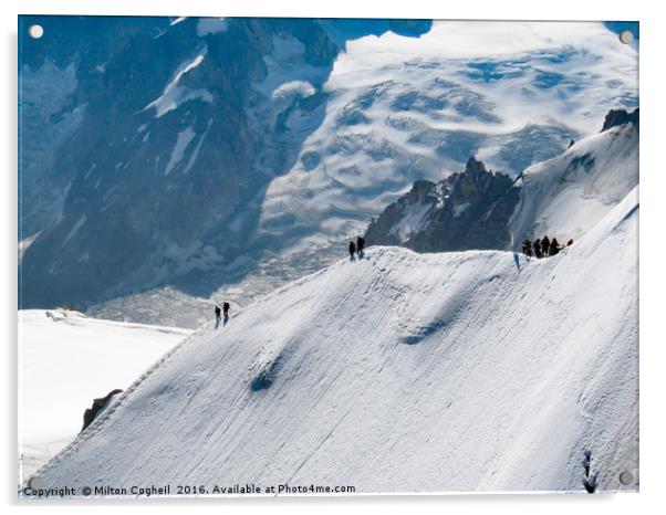 Mont Blanc, Chamonix Acrylic by Milton Cogheil