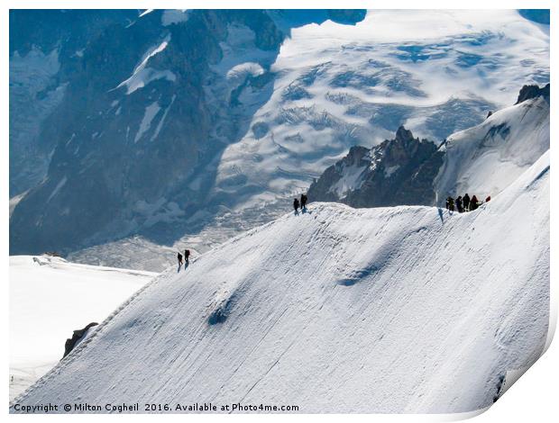 Mont Blanc, Chamonix Print by Milton Cogheil