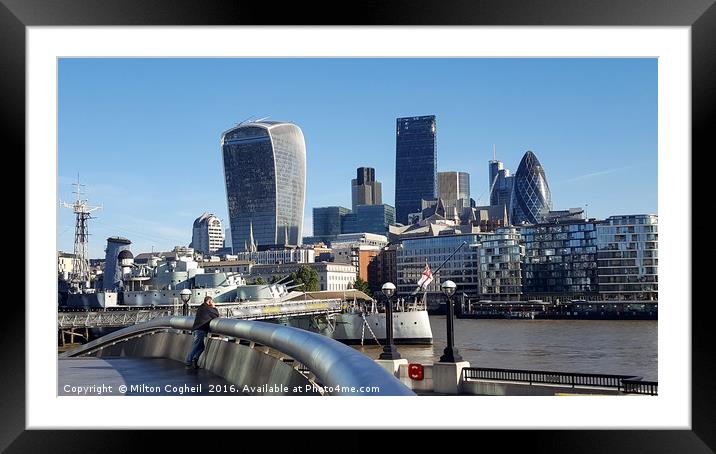 London Skyline Framed Mounted Print by Milton Cogheil