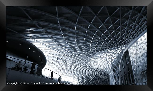The Ceiling of King's Cross Station, London Framed Print by Milton Cogheil