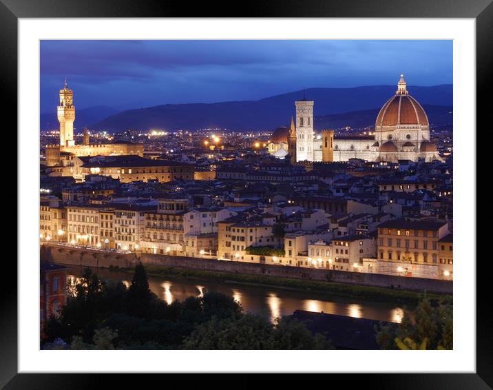 Florence at dusk Framed Mounted Print by James Ford