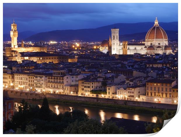 Florence at dusk Print by James Ford