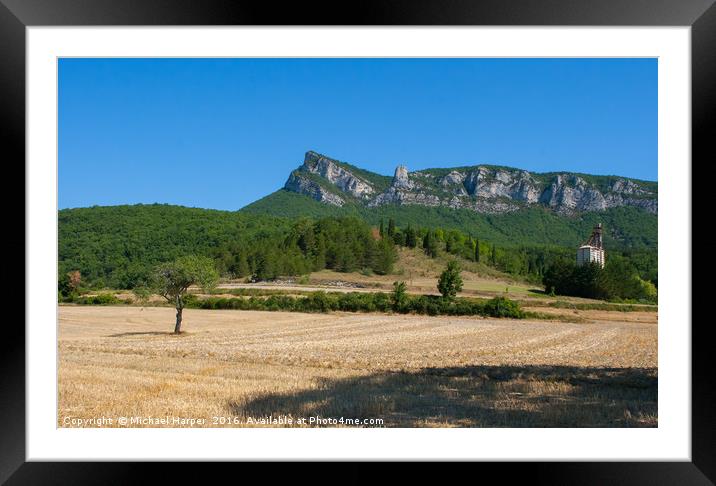 Hills, Peaks and cliff tops in the south of France Framed Mounted Print by Michael Harper