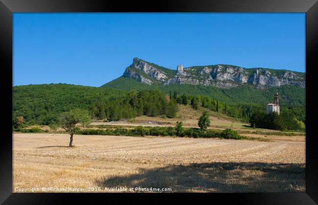 Hills, Peaks and cliff tops in the south of France Framed Print by Michael Harper