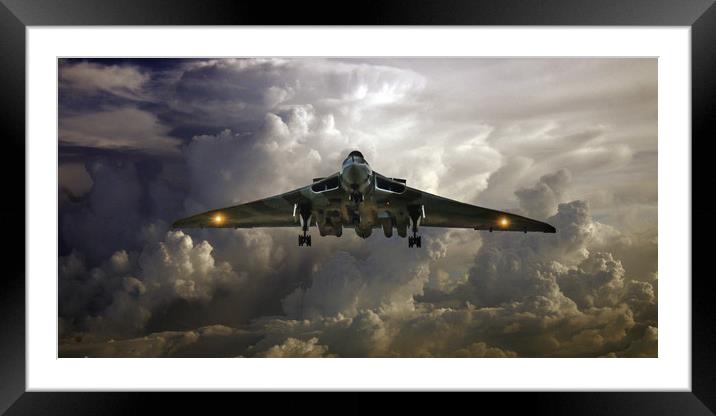 Vulcan On Approach Framed Mounted Print by J Biggadike