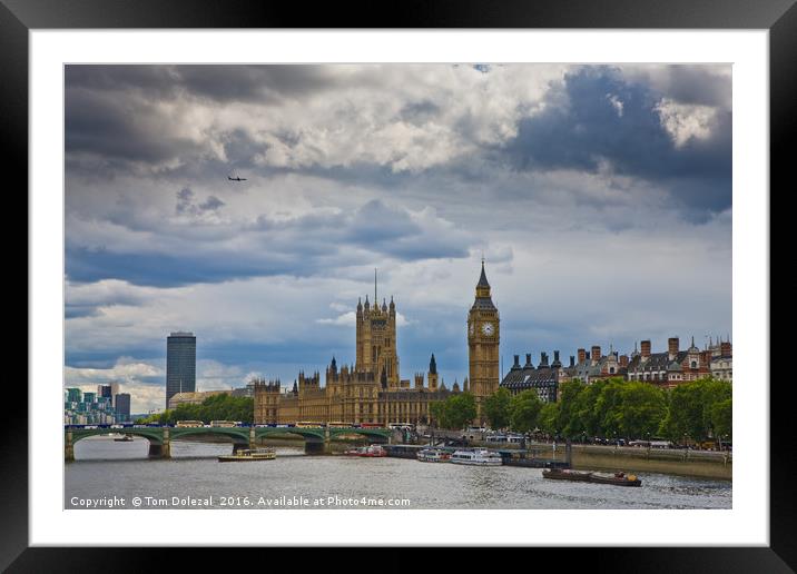 London view  Framed Mounted Print by Tom Dolezal