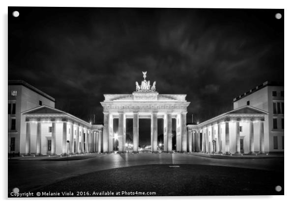 BERLIN Brandenburg Gate | Monochrome Acrylic by Melanie Viola
