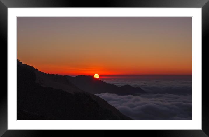 Golden Sunrise at Poonhill Framed Mounted Print by Ambir Tolang