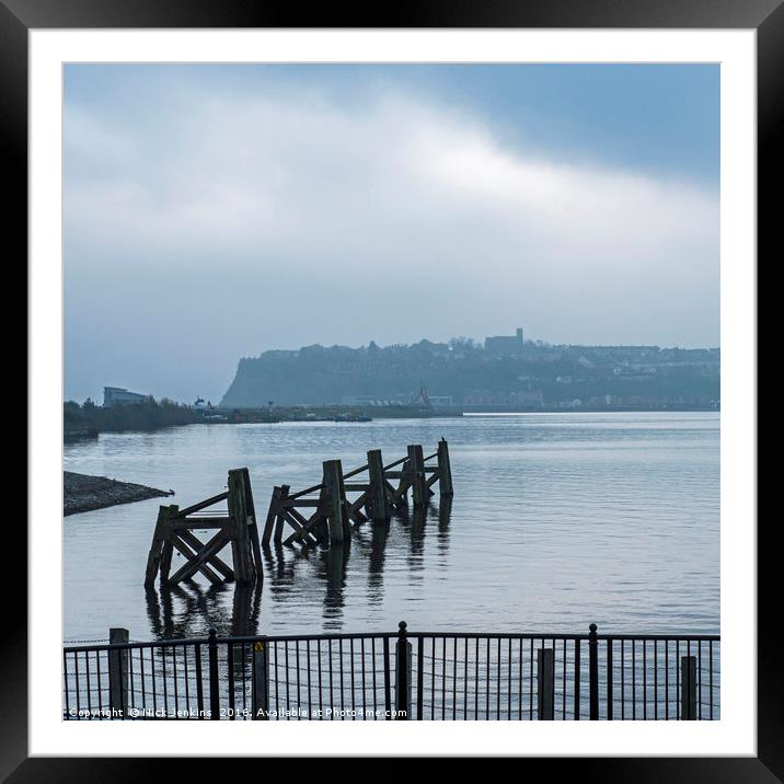 Cardiff Bay on a Grey Day South Wales  Framed Mounted Print by Nick Jenkins