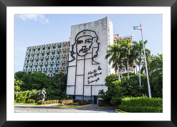 Che Guevara's iconic face Framed Mounted Print by Jason Wells