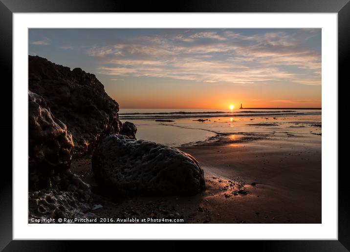 Sunrise at Roker Framed Mounted Print by Ray Pritchard