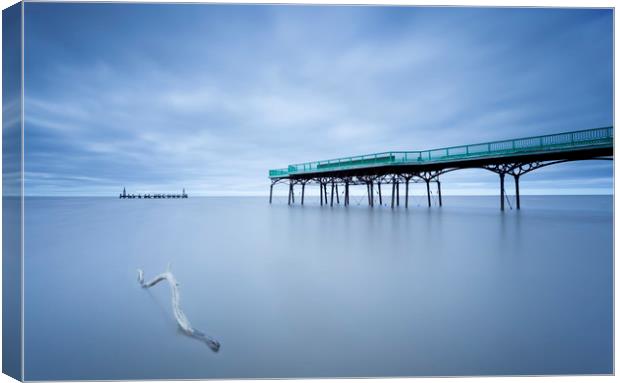 St. Annes Pier at high tide Canvas Print by Colin Jarvis