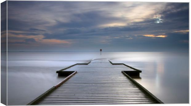 Lytham lifeboat jetty at sunset Canvas Print by Colin Jarvis