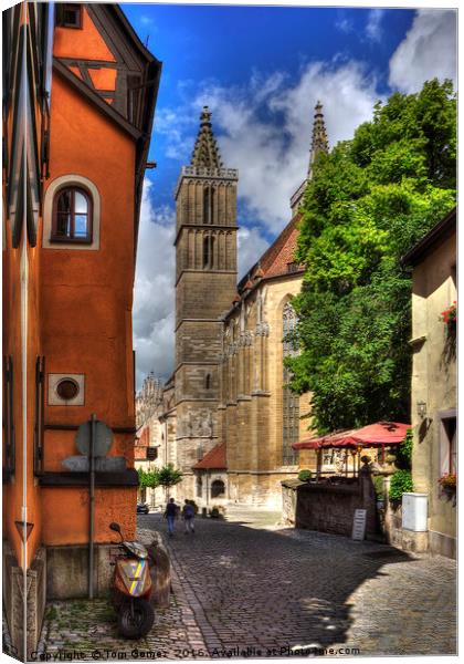 Towers of St Jakobskirche Canvas Print by Tom Gomez