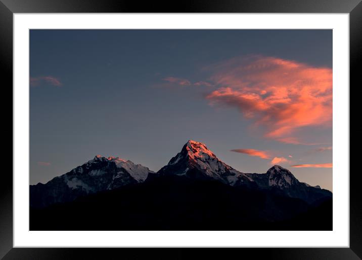 Mount Annapurna Framed Mounted Print by Ambir Tolang