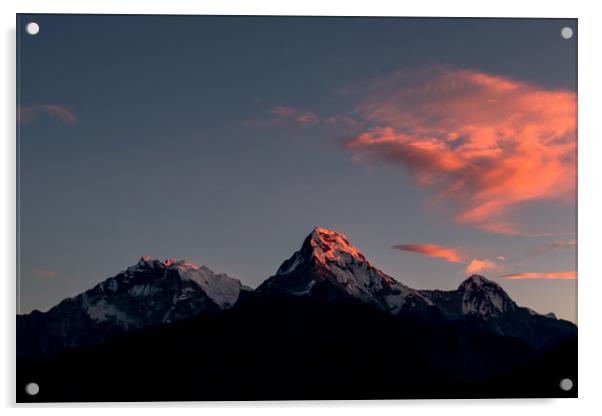 Mount Annapurna Acrylic by Ambir Tolang