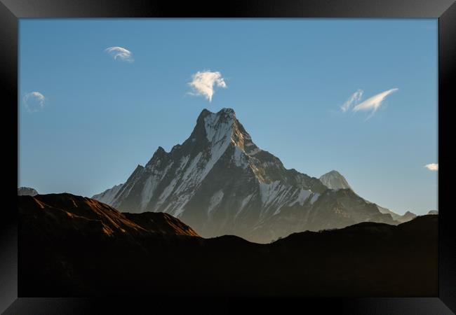 Mount Fishtail  Framed Print by Ambir Tolang
