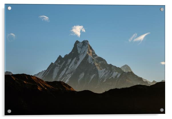 Mount Fishtail  Acrylic by Ambir Tolang
