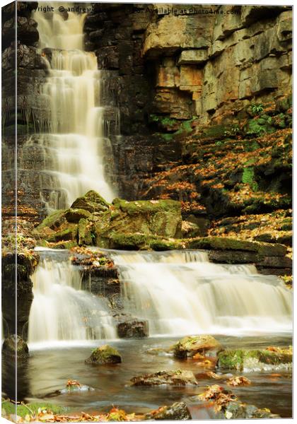 SLATE WATERFALL Canvas Print by andrew saxton