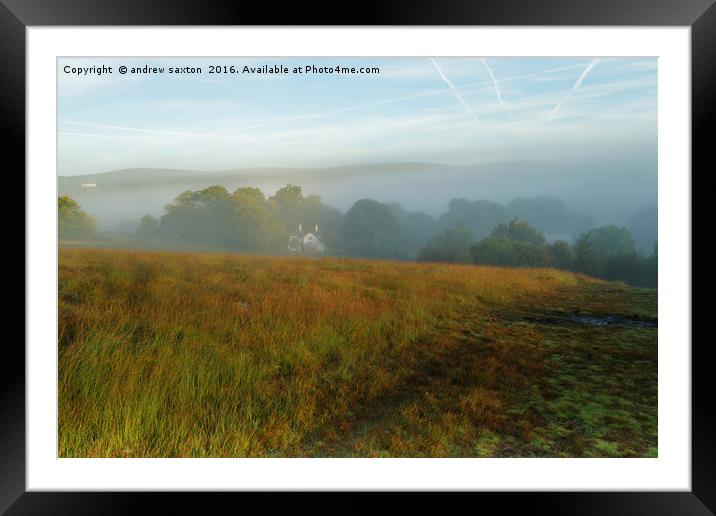 MISTY START Framed Mounted Print by andrew saxton