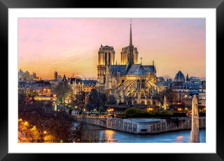 Notre Dame de Paris Framed Mounted Print by Ankor Light