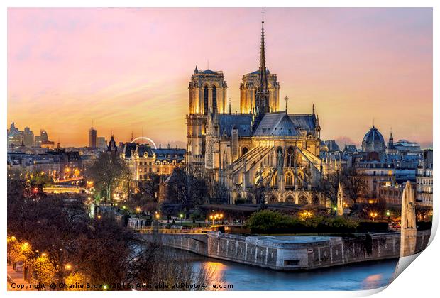 Notre Dame de Paris Print by Ankor Light