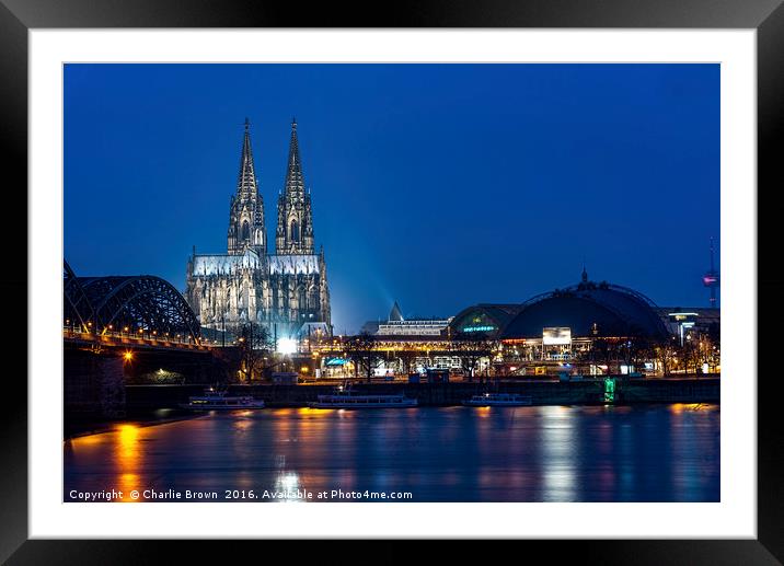 Cologne at Blue hours Framed Mounted Print by Ankor Light