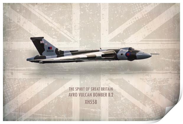 Avro Vulcan Bomber XH558 Print by J Biggadike