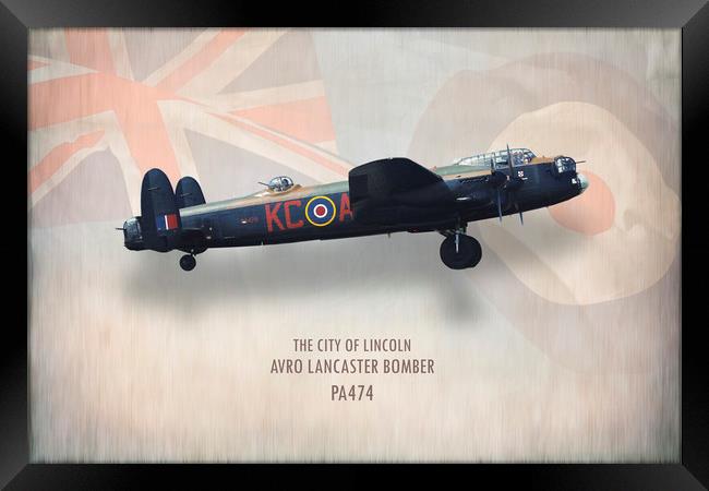 Avro Lancaster Bomber PA474 Framed Print by J Biggadike