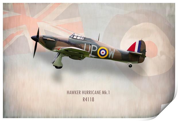 Hawker Hurricane Mk1 R4118 Print by J Biggadike