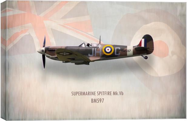 Supermarine Spitfire Mk Vb BM597 Canvas Print by J Biggadike