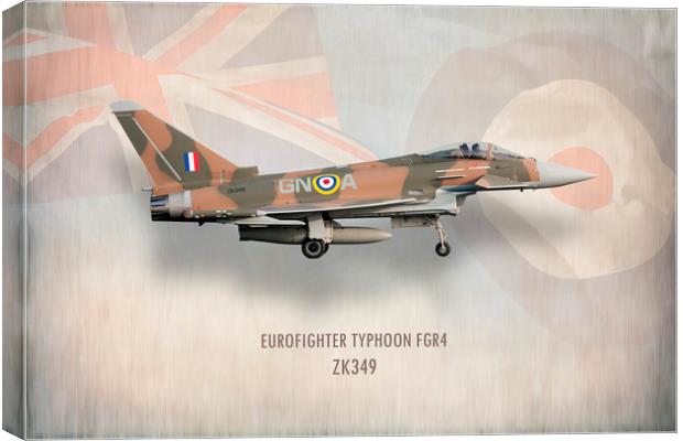 Eurofighter Typhoon FGR4 ZK349 Canvas Print by J Biggadike
