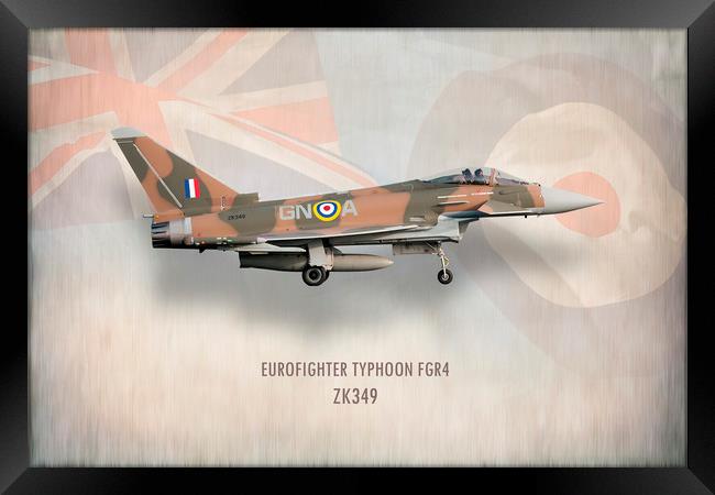 Eurofighter Typhoon FGR4 ZK349 Framed Print by J Biggadike